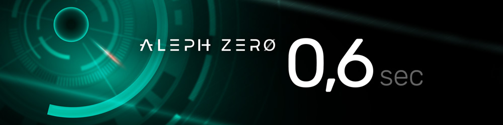 Aleph Zero is the fastest blockchain with only 0.6 second to validate a transaction.