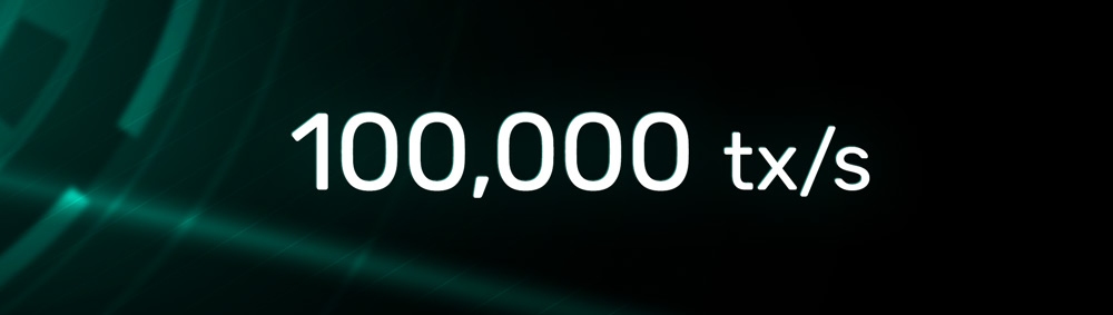 100,000 transactions per seconds is not