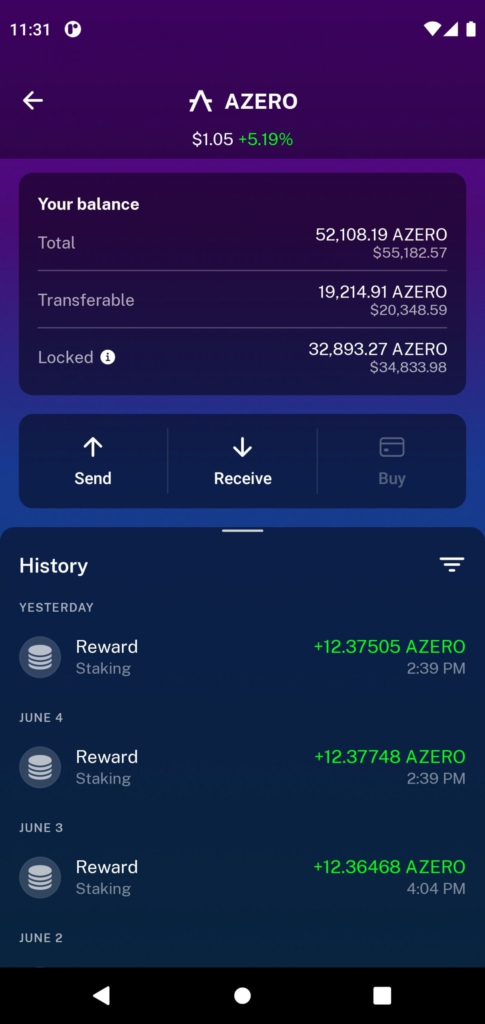 Nova Wallet Aleph Zero